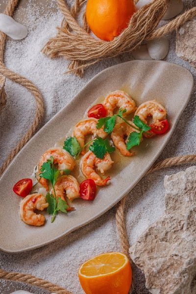 Жареные креветки со сливочном маслом